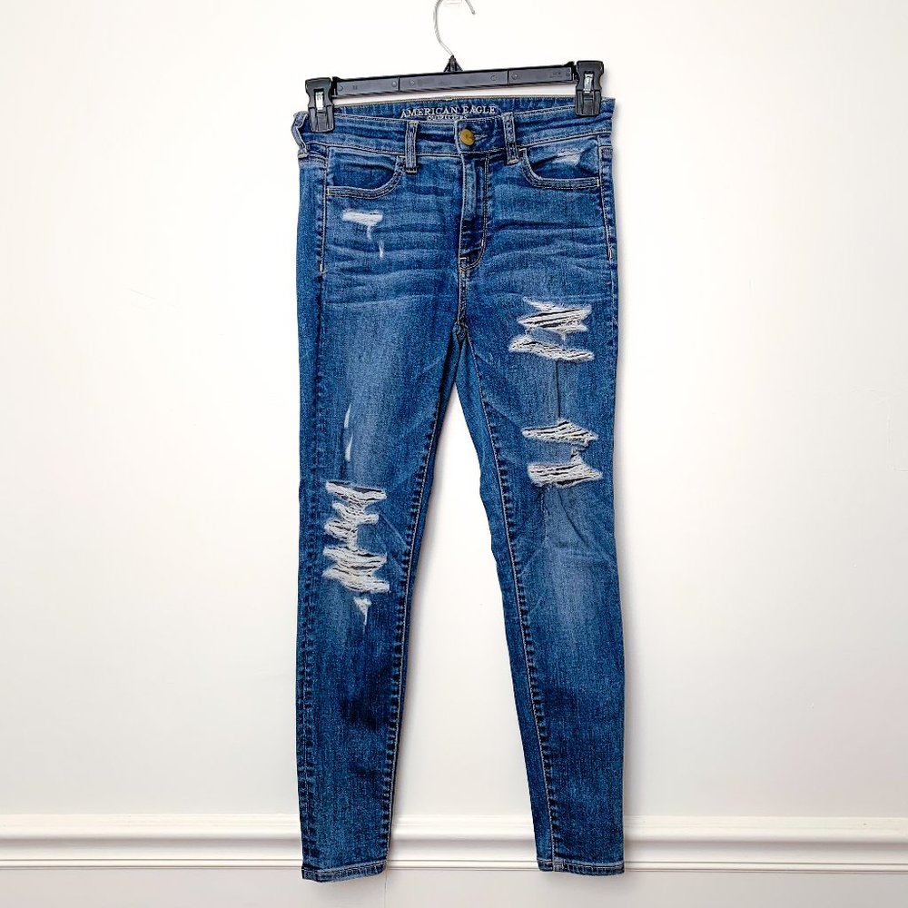 American Eagle Super Stretch Distressed Jegging Jeans Women's Size 4